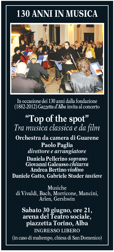 Il programma del concerto