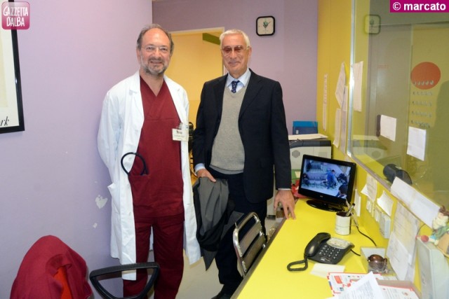 Enzo Aluffi, direttore del reparto di medicina e chirurgia di accettazione e di urgenza e il direttore generale dell'Asl Francesco Morabito.