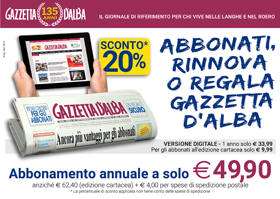 Abbonati a Gazzetta d'Alba