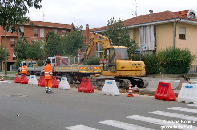 alba corso europa cantiere fognature