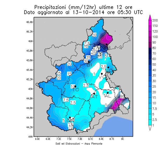 ultime 12 alle 7.30 del 13 ottobre 2014