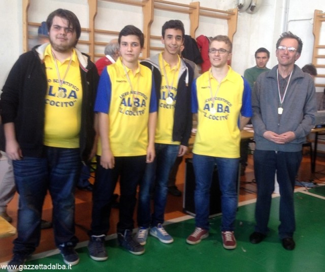 La squadra juniores, da sinistra nella foto:  Paolo Drago, Riccardo Bisi, Alessandro Vercelli e Michele Vioglio.