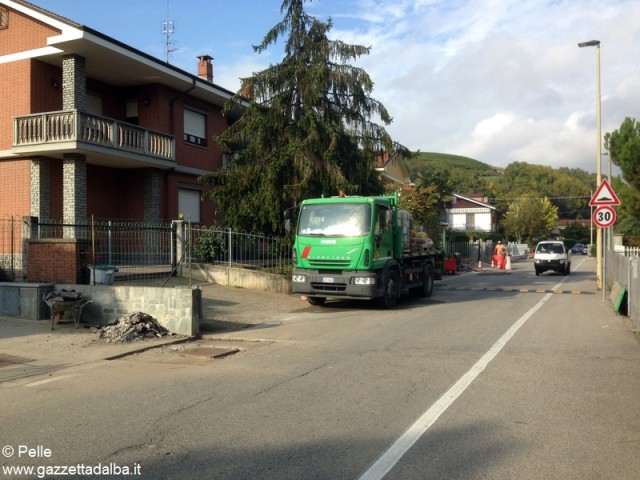 Mussotto lavori iniziati in strada Osteria