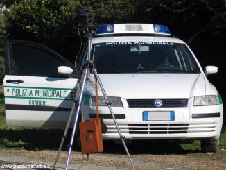 I vigili di Guarene controllano la velocità