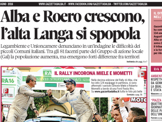 La copertina di Gazzetta d’Alba del 7 giugno 2016 1