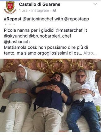 Masterchef nel castello di Guarene: la prima foto è di Bastianich