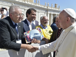 Il presidente del Csv Groppo ha incontrato Papa Francesco