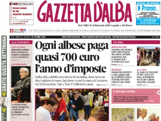 La copertina del numero 39 di Gazzetta d'Alba in edicola martedì 18 ottobre 1