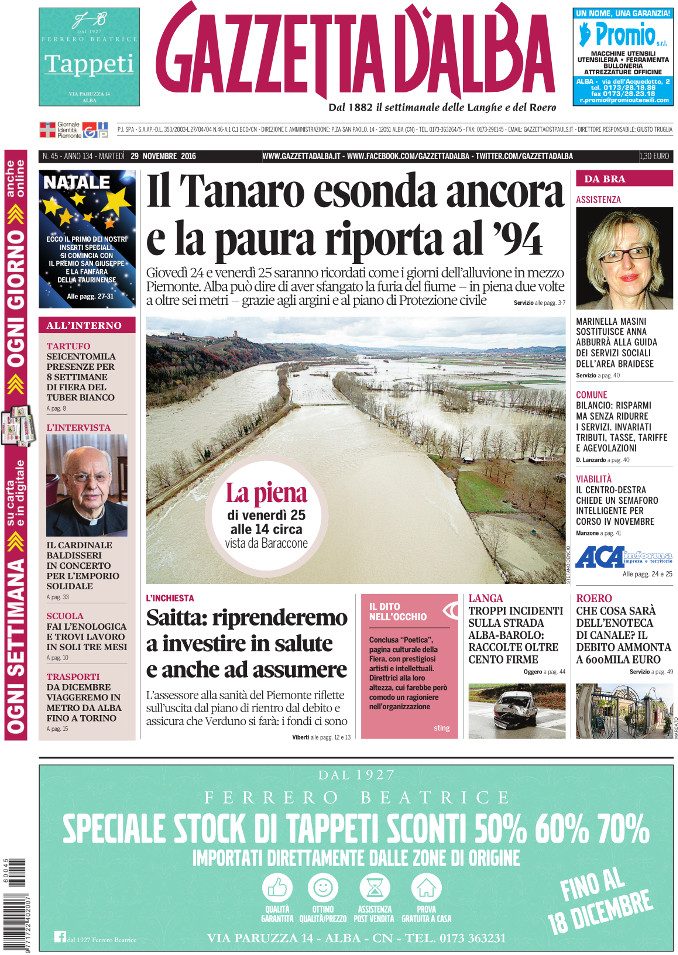 La copertina di Gazzetta in edicola martedì 29 novembre