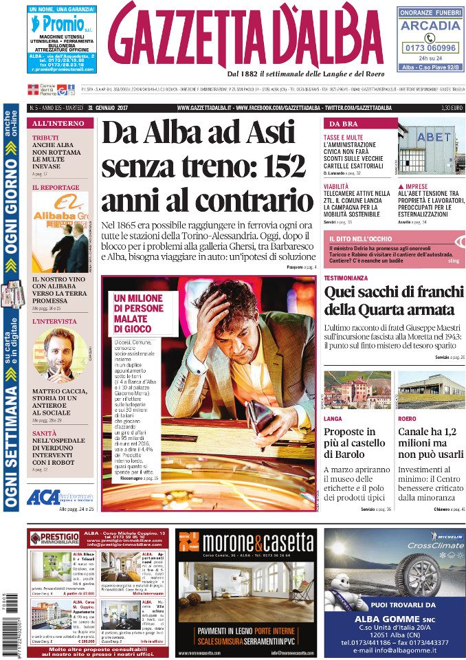 La copertina di Gazzetta in edicola martedì 31 gennaio