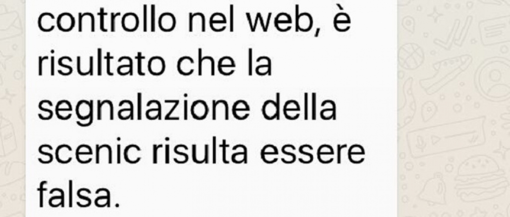 "Si cerca una Renault Scenic", ma è una bufala che corre sui social