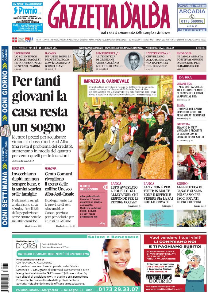 La copertina di Gazzetta in edicola martedì 14 febbraio