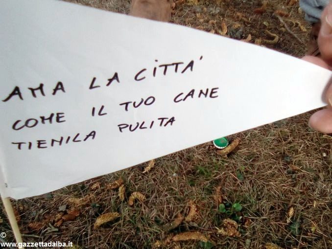 Alba bau pulita: i padroni di cani sensibilizzano sulla raccolta degli escrementi