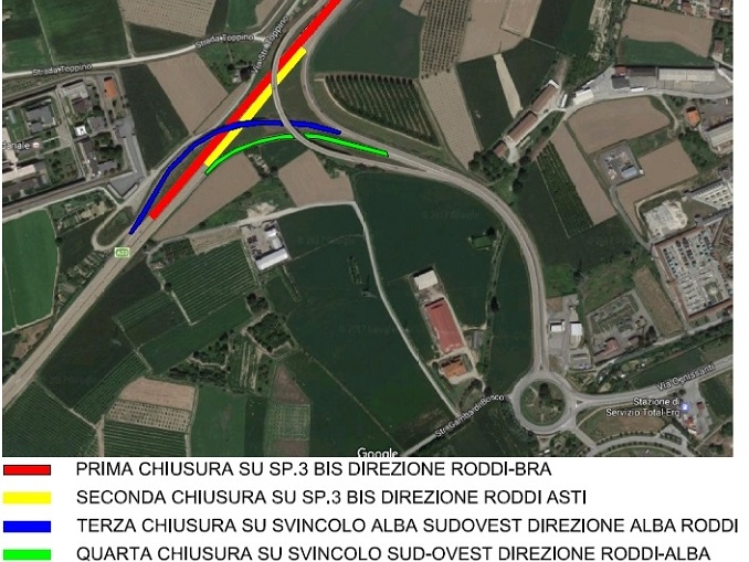 Da giovedì 11 verifica sugli svincoli della tangenziale di Alba, previste chiusure alternate