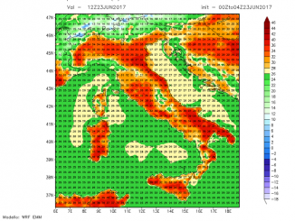 Meteo: caldo e afa nel week-end poi gradualmente le temperature caleranno