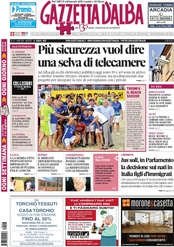 La copertina di Gazzetta di martedì 4 luglio