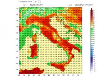 Meteo: caldo e afa continueranno, ma con temporanee interruzioni