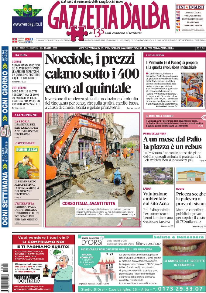 La copertina di Gazzetta di martedì 29 agosto