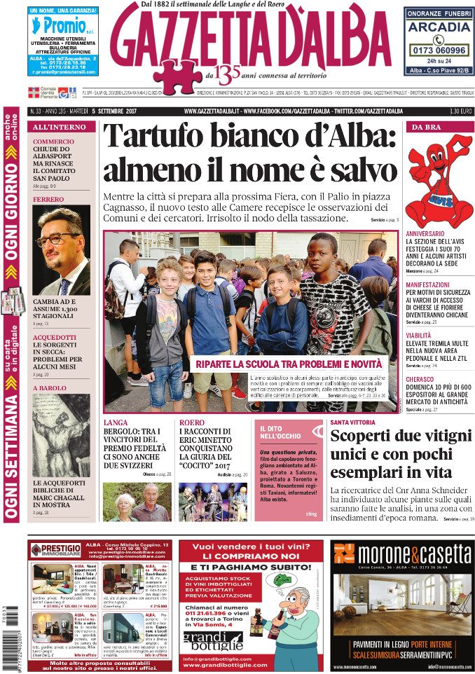 La copertina di Gazzetta di martedì 5 settembre