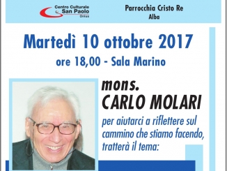 Incontro con il teologo Carlo Molari martedì 10 ottobre