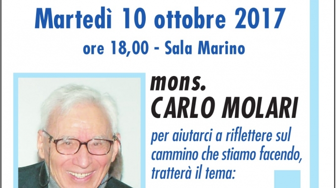 Incontro con il teologo Carlo Molari martedì 10 ottobre