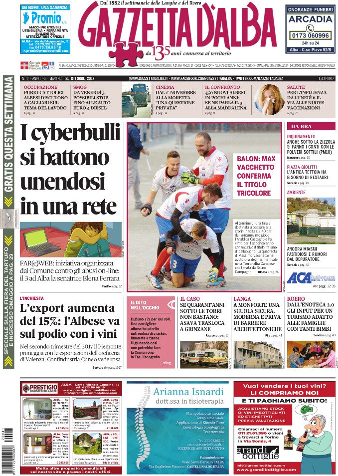 La copertina di Gazzetta in edicola martedì 31 ottobre