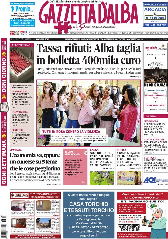 La copertina di Gazzetta in edicola martedì 28 novembre