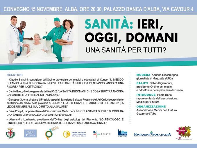 La sanità pubblica è ancora per tutti? Se ne parla ad Alba