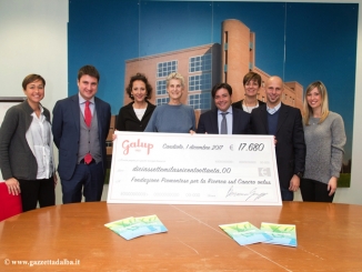 Galup: donati oltre 17 mila euro alla Fondazione piemontese per la ricerca sul cancro