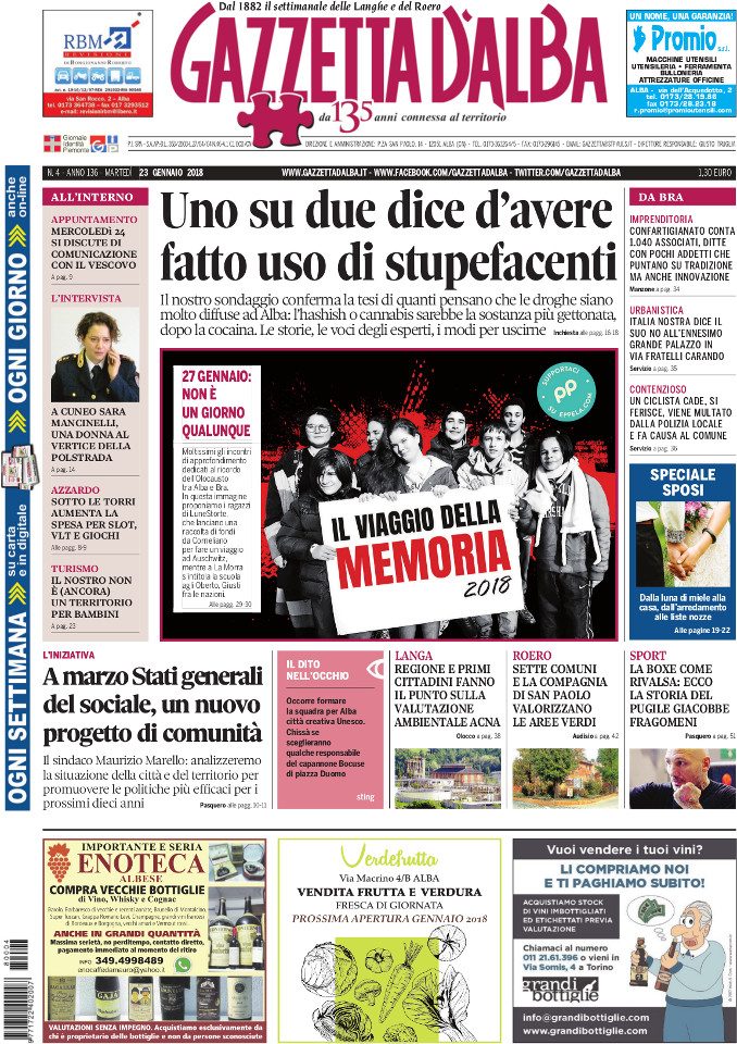 La copertina di Gazzetta in edicola martedì 23 gennaio