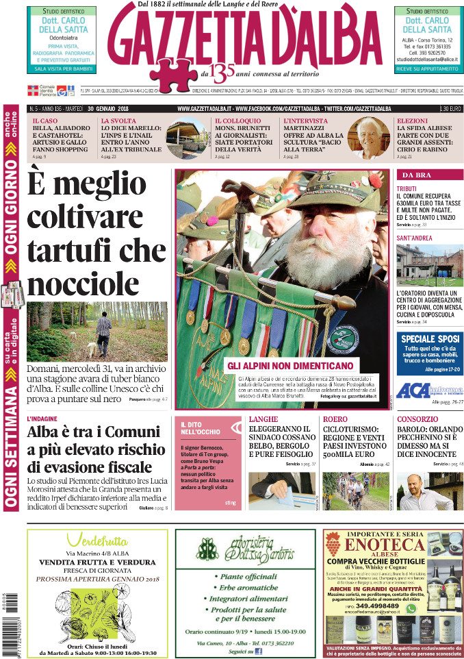 La copertina di Gazzetta in edicola martedì  30 gennaio