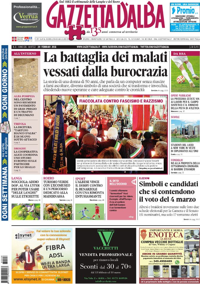 La copertina di Gazzetta in edicola martedì 20 febbraio