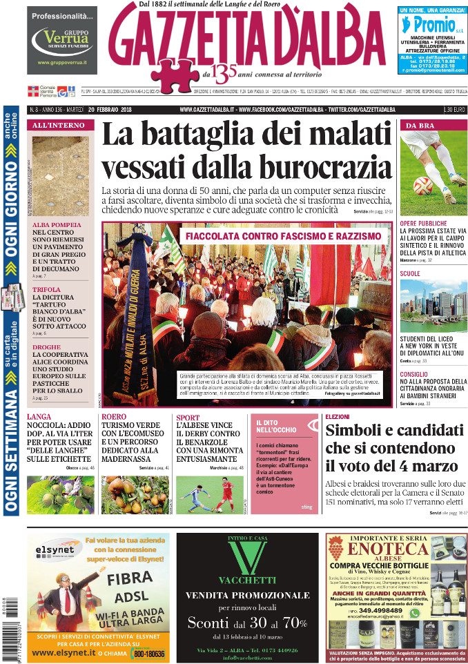 La copertina di Gazzetta in edicola martedì 20 febbraio