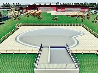 Una nuova vasca tipo laguna all'impianto sportivo di Montà