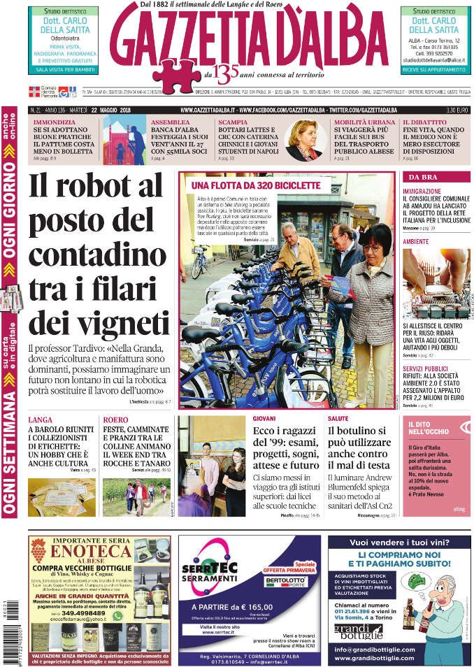 La copertina di Gazzetta in edicola martedì 22 maggio