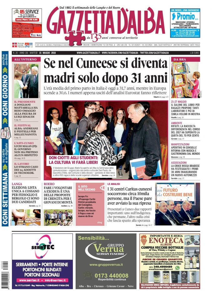 La copertina di Gazzetta in edicola martedì 15 maggio