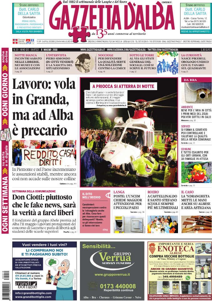 La copertina di Gazzetta in edicola martedì 8 maggio