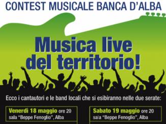 Contest Banca d'Alba: venerdì 18 e sabato 19 maggio i musicisti locali sono protagonisti