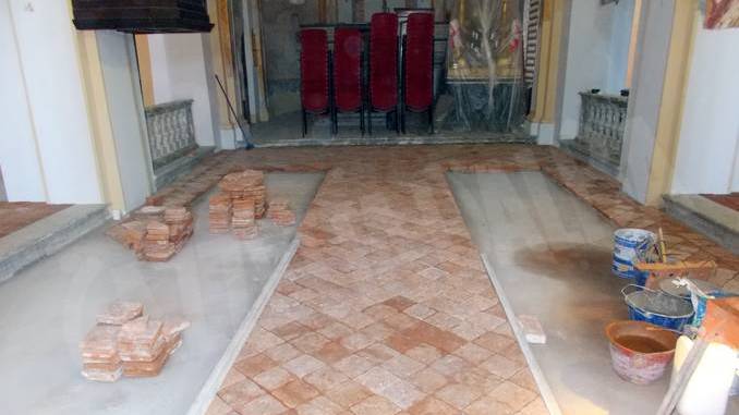 Recuperato l’antico pavimento in cotto del santuario
