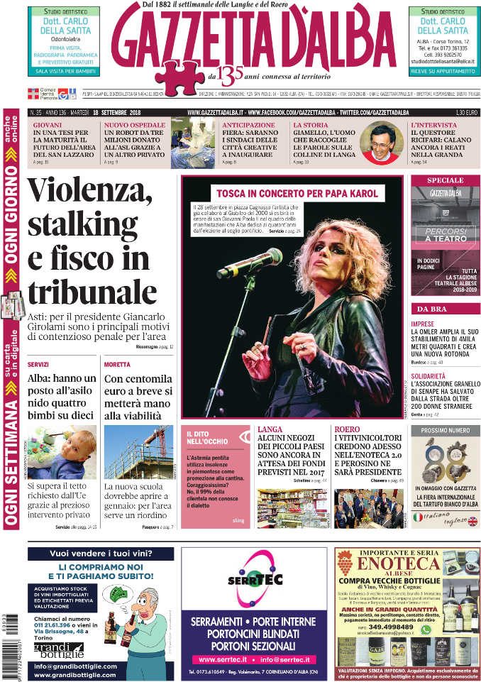 La copertina di Gazzetta in edicola martedì 18 settembre