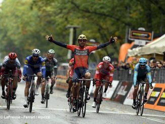 Colbrelli vince il Gran Piemonte. Sobrero a lungo in fuga, bene Diego Rosa