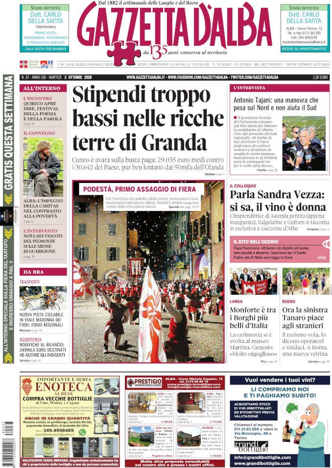 La copertina di Gazzetta in edicola martedì 2 ottobre