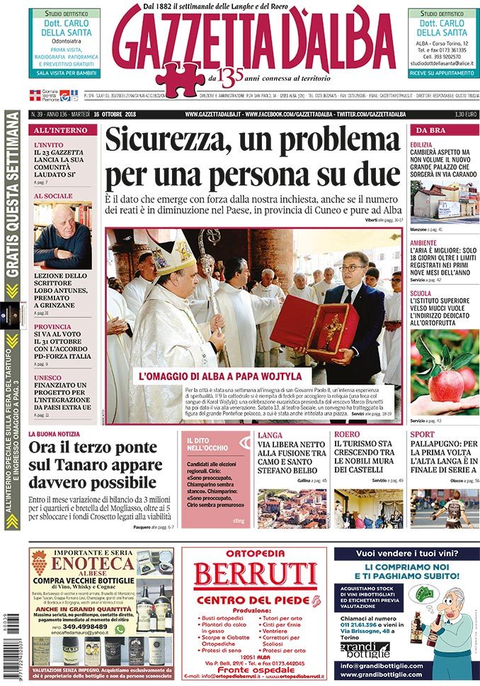 La copertina di Gazzetta in edicola martedì 16 ottobre