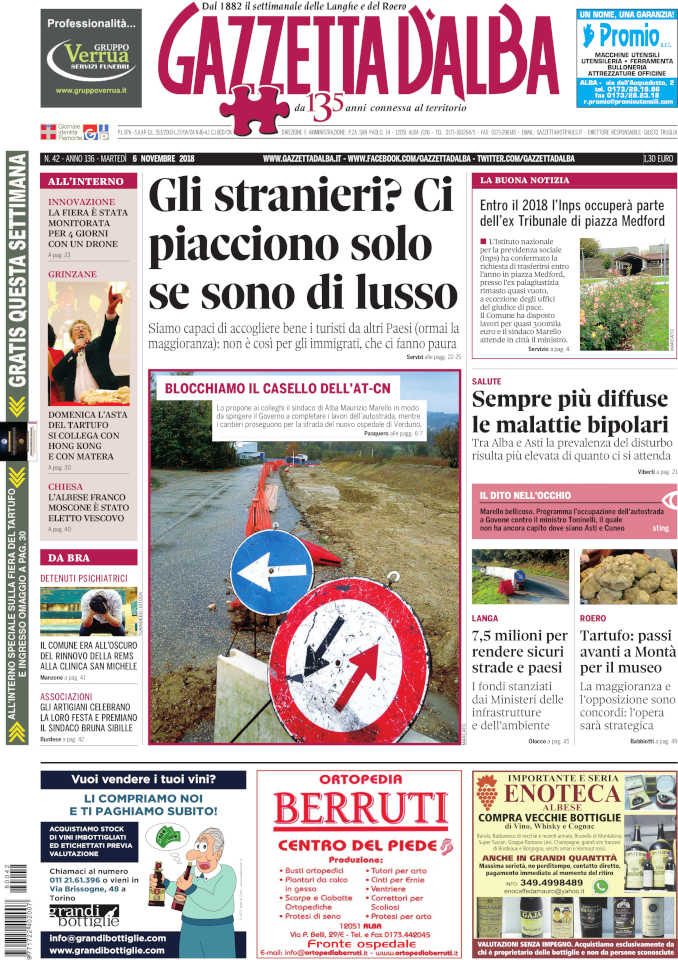 La copertina di Gazzetta in edicola martedì 6 novembre