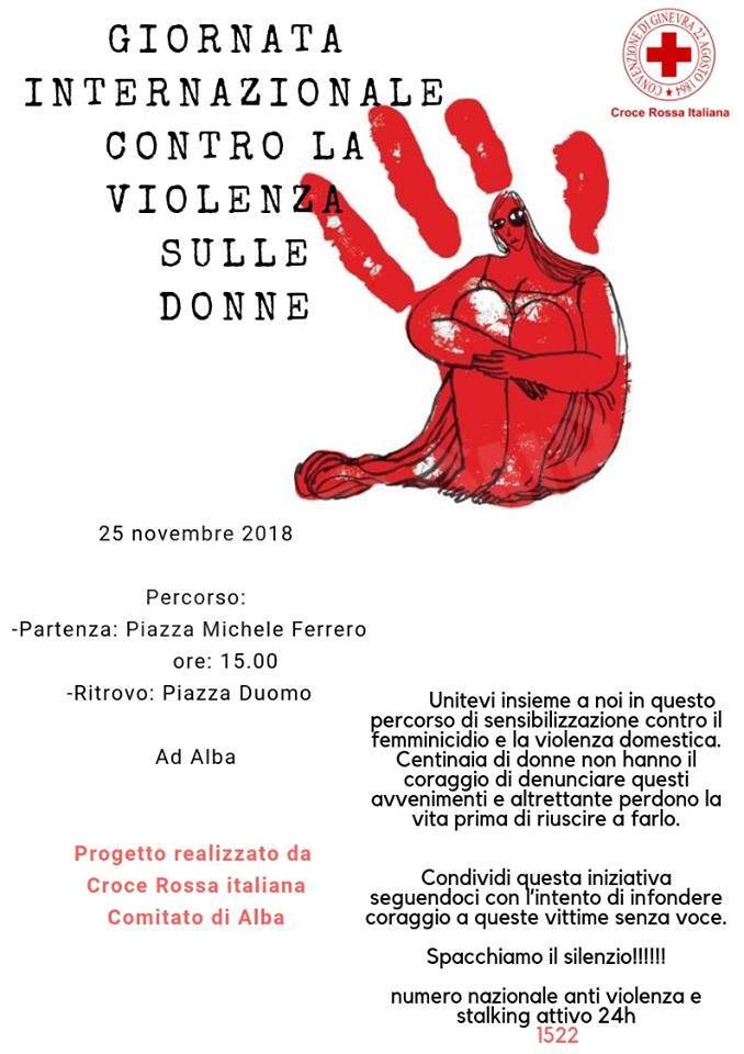 In cammino ad Alba con la Croce rossa contro la violenza sulle donne