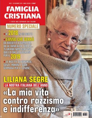 Famiglia Cristiana: sceglie Liliana Segre come italiana dell’anno