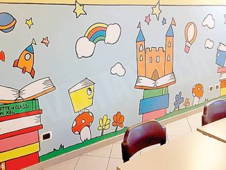 Gli alunni hanno colorato i due murales realizzati a scuola dall’artista torinese Xel