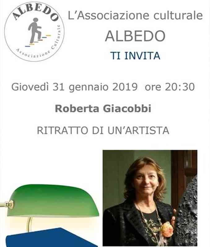 Ritratto dell’artista Roberta Giacobbi con l’associazione Albedo di Bra