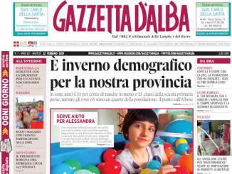 La copertina di Gazzetta d'Alba in edicola martedì 12 febbraio