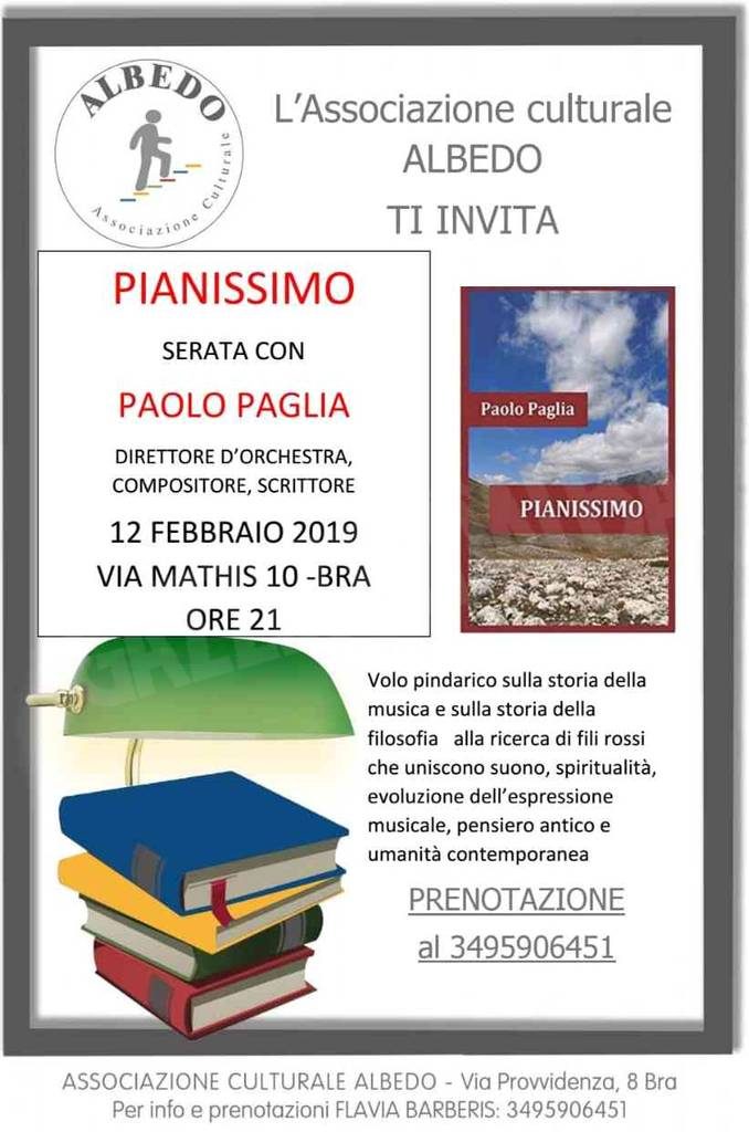 Paolo Paglia ragiona di musica e filisofia con l’associazione Albedo di Bra